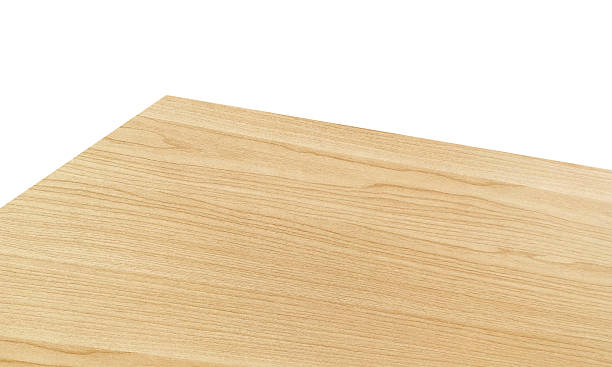 istock View of natural grain softwood table isolated on white background. 2232628821
