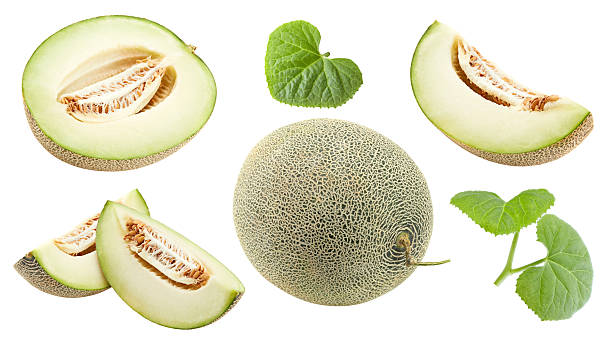 istock sliced melon isolated on white background. fresh melon. clipping path 2232639428