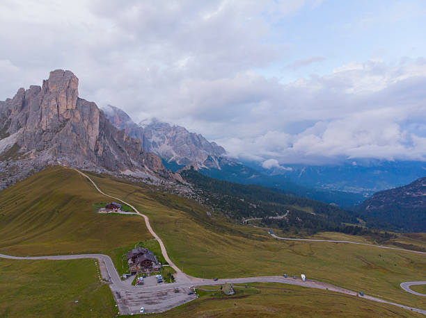 istock Passo di Giau aerial view 2232647676