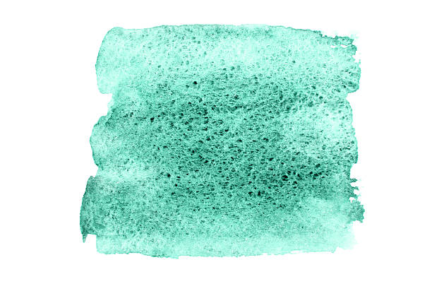 istock Green watercolor on paper 2232649307