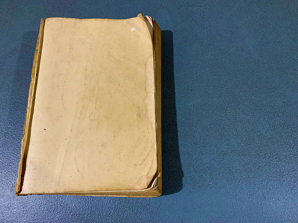 old antique bible lay flat on the table copy space