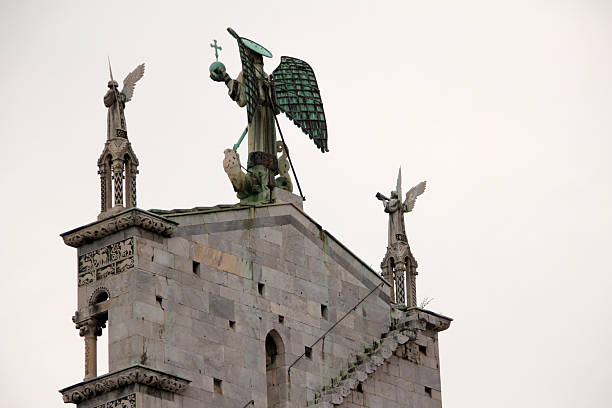 Lucca - Basilica of San Michele in Foro. View of the rear part of the facade