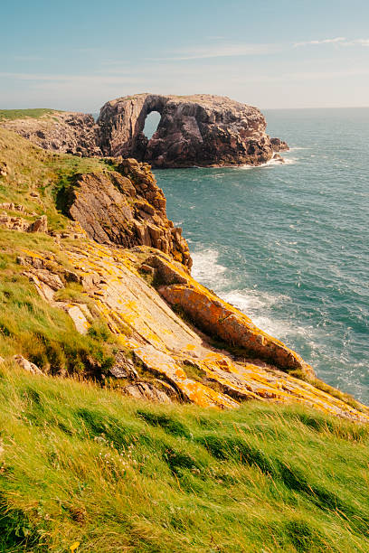 Coastline south of Peterhead on the Aberdeenshire region of Scotland. Bullers of Buchan.