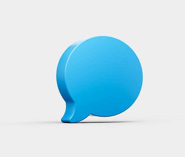 istock 3D Blue chat icon, symbolizing messaging, communication and conversation. 3d illustration 2232661563