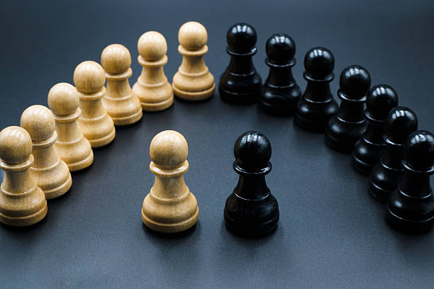istock Competition in one team of two leaders. 2232663317
