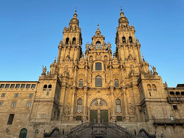 istock Majestic Santiago de Compostela Cathedral Facade at Golden Hour 2232666882