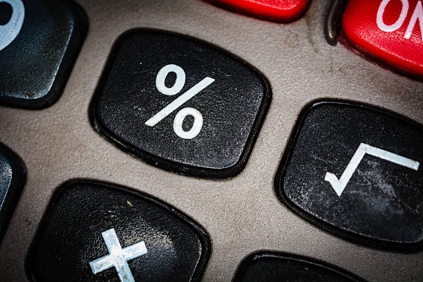 istock Percentage logo on a calculater 2232669528