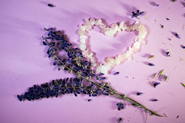 istock natural stones with lavender 2232678840