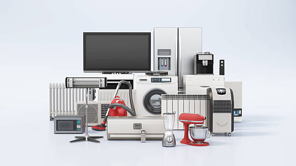 istock Generic household kitchen appliances are displayed together in this 3D animation. All designs are fictitious and not modeled after real products 2232680362
