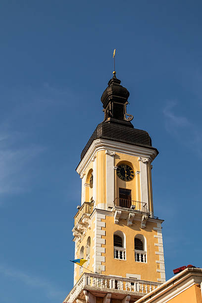 istock Historic clock tower with intricate architectural details against a clear blue sky, showcasing the beauty of travel destinations and cultural heritage. Kamianets-Podilskyi, Ukraine 2232690805