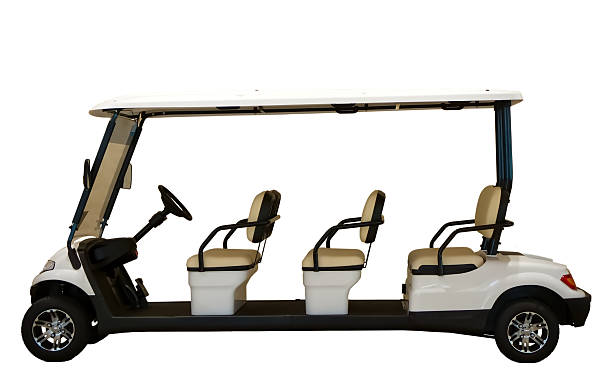 istock IMG_7453a A golf cart isolated on white 2232695600