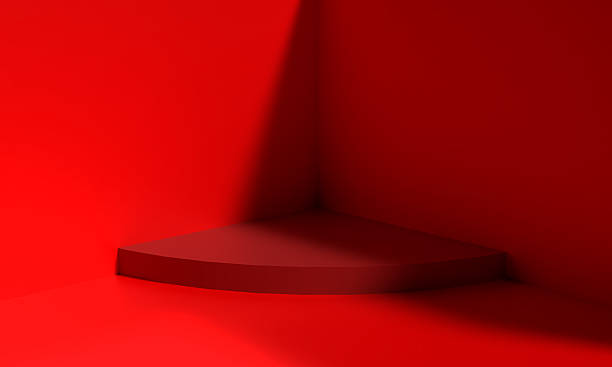 istock red pink orange gradient color podium half empty blank copy space mockup background wallpaper interior room presentation sale product shopping store retail marketing cylinder display platform stage 2232697284