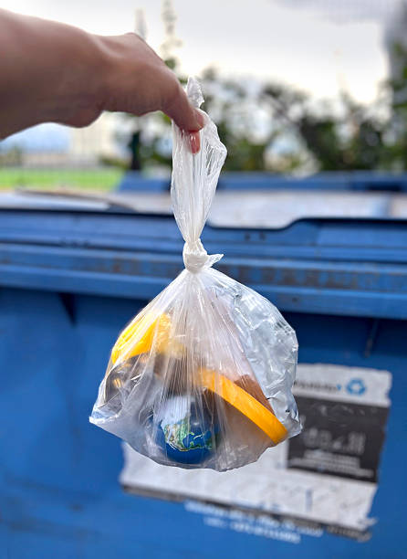 istock Globe in trash bag, concept of waste, climate change and global ecological problems 2232705217