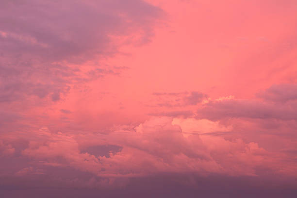 Sunset Sky with Pink and Purple Clouds