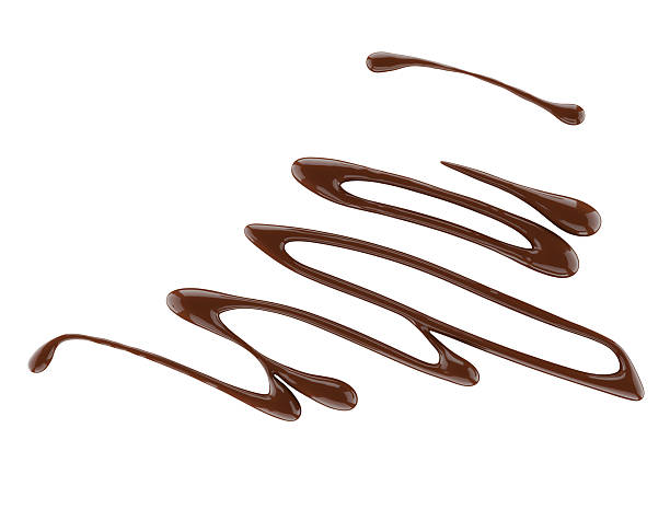 istock Chocolate sauce. Hot sweet liquid. Wave isolated on white background 2232724782