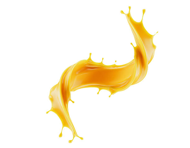 istock orange juice splash isolated on white background. 3d render 2232725003