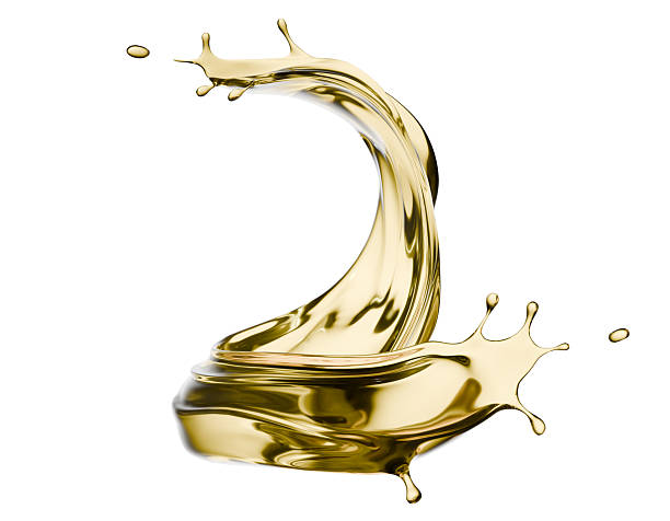 istock oil splash isolated on white background. 3d render 2232725042