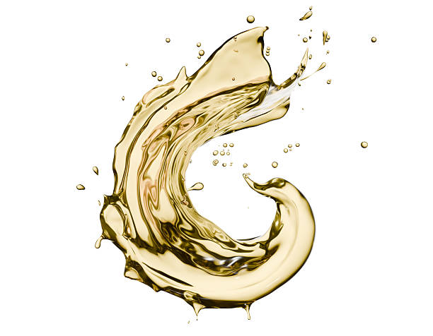 istock oil splash isolated on white background. 3d render 2232726454