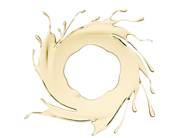 istock oil splash isolated on white background. 3d render 2232726492