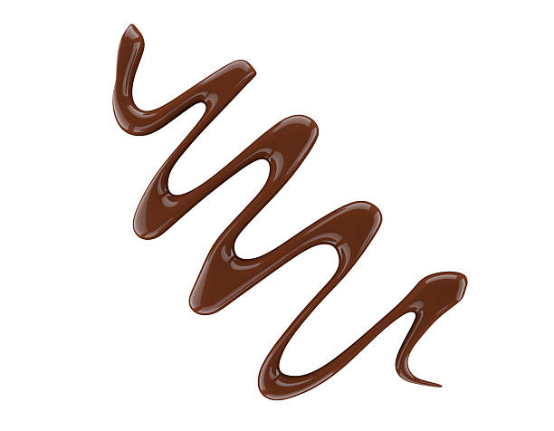 istock Chocolate sauce. Hot sweet liquid. Wave isolated on white background 2232726561