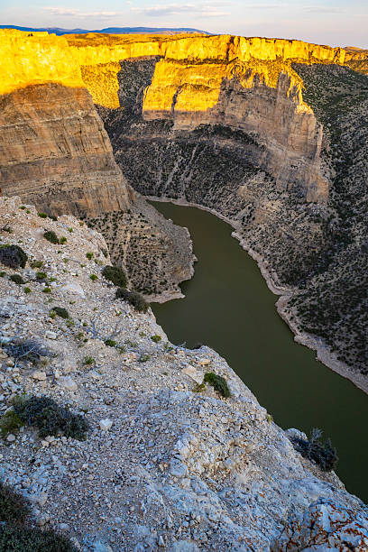 istock Golden sunset at Bighorn Canyon Devils Canyon Overlook scenic view 2232733182