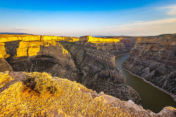 istock Golden sunset at Bighorn Canyon Devils Canyon Overlook scenic view 2232733366