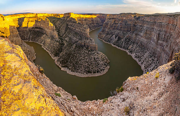 istock Golden sunset at Bighorn Canyon Devils Canyon Overlook scenic view 2232733418
