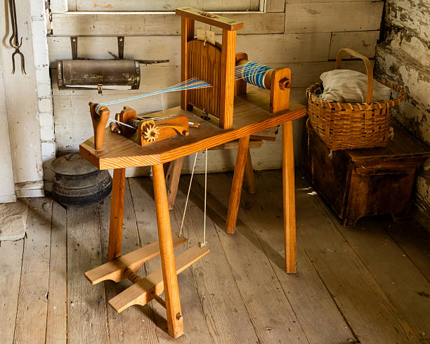 istock A foot-operated narrow fabric loom 2232735649