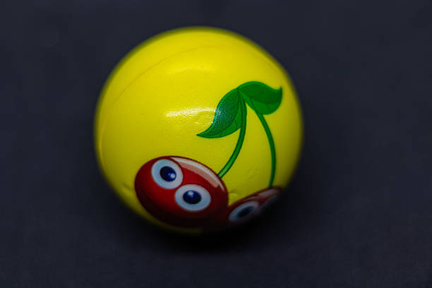 Playful educational toy ball with colorful gradient and printed fruits, perfect for kids’ learning, sensory play, motor skills, and fun.