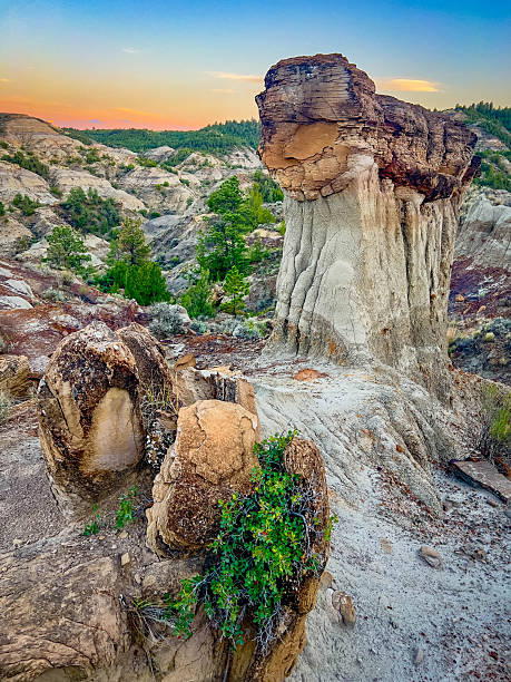 istock Kinney Coulee Trail at Dusk, Makoshika State Park 2232758450
