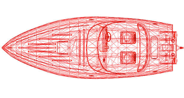 istock Top View of Racing Boat Design 2232764012