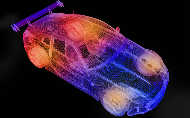 istock Thermal Image of Sport Coube Car Model 2232764138
