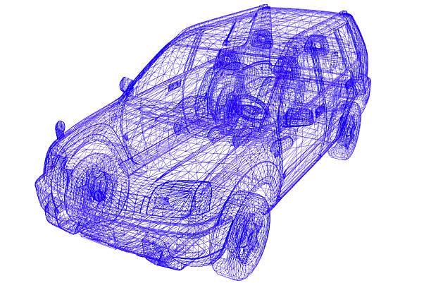istock Front View of 3D SUV Car Model 2232764278