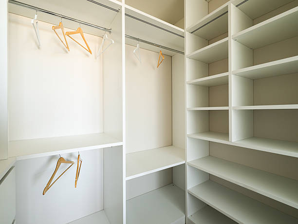 istock A Modern and Empty Closet Featuring Shelves and Hangers for Optimal Organization and Style 2232765610