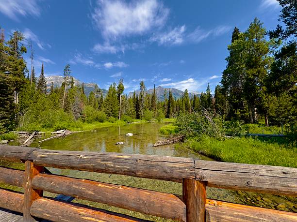 istock Bridge over fire hole river at upper geyser basin in Yellowstone national park 2232767022
