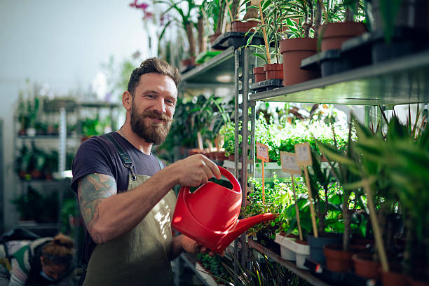 istock Portrait of beaded man Florist. 2232775351
