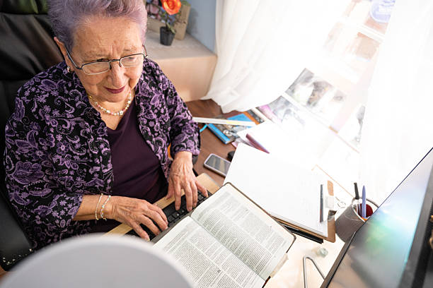 istock Mature woman typing and studying for remote counseling 2232781483