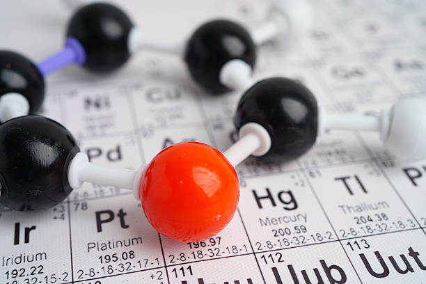 istock Molecules chemical on a periodic table background. 2232790441