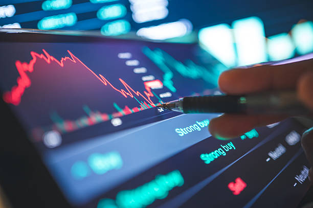 istock ai-powered tele-finance trading: hand actively engaging with dynamic digital market graphs for swift investment actions 2232795911