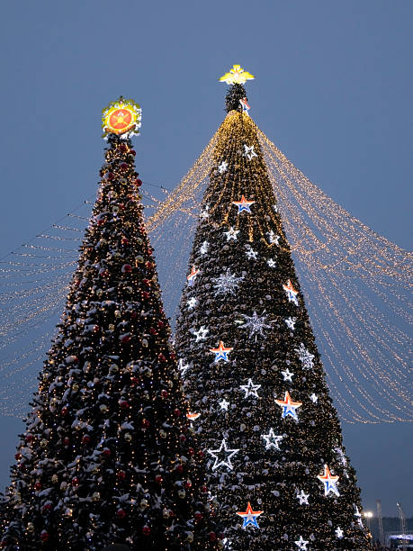 istock Christmas tree with garland and Christmas decorations 2232797436