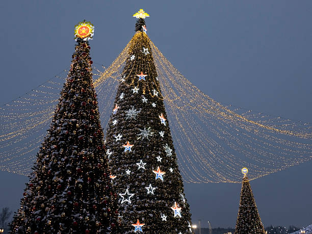 istock Christmas tree with garland and Christmas decorations 2232797443