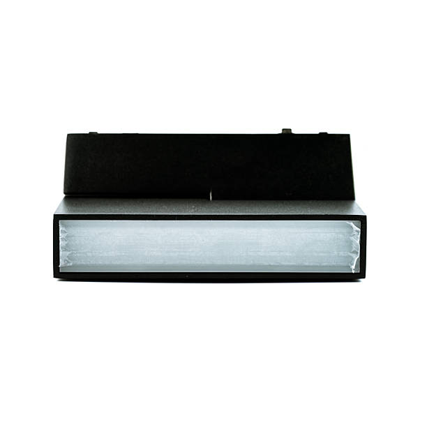 istock Black LED track light placed horizontally, isolated on white background, suitable for catalog images, modern interiors, architectural design and lighting use. 2232801283
