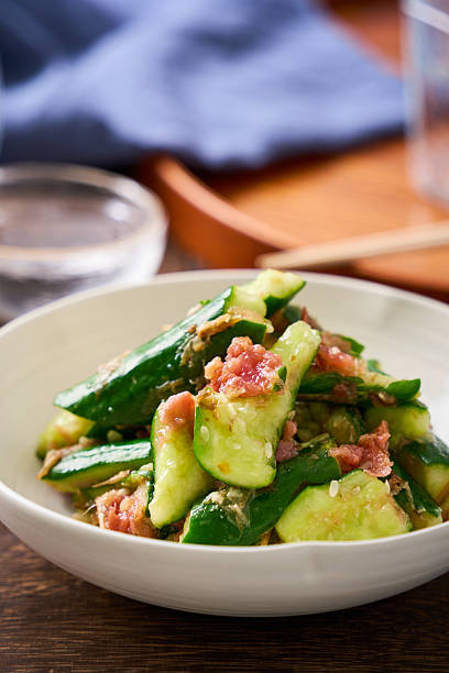 Japanese Smashed Cucumber Salad with Umeboshi