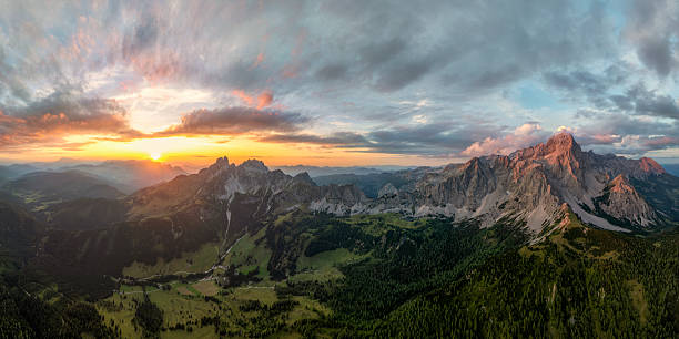 Above, Aerial View, Alpenglow, Austria, Backgrounds