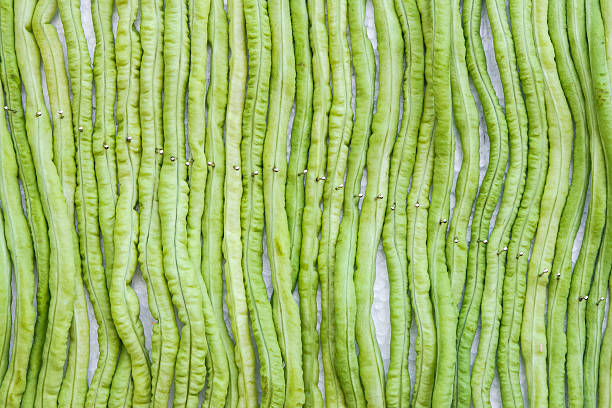 Long beans and decorations on the board