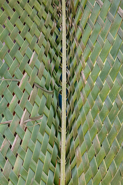 istock Weave coconut leaves are decorative mats. 2232811419