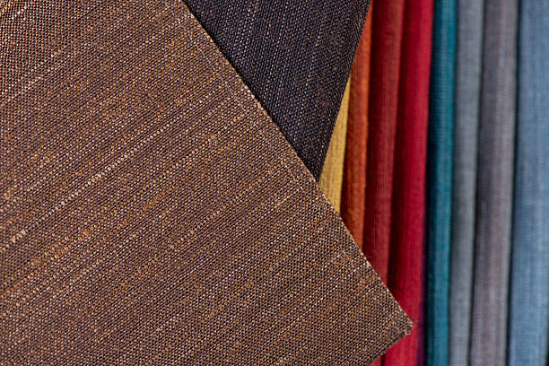 istock Furniture Textile samples. Soft upholstery fabrics. Collection of rough fabric for sofa, couch or chair. Tissue catalog. 2232818057