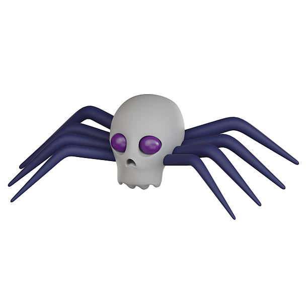 3D spider cute illustration, showcasing creepy crawly with detailed texture. Halloween themes, and wildlife projects, this render emphasizes the spider's unique characteristics.