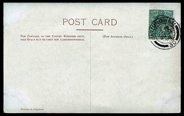 istock a vintage blank postcard sent from Birmingham, UK in 1900s,  a very good prop for any usage of the historic postcard communications. 2232829802