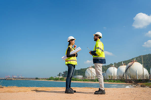 istock Team Mechanical engineer working and inspection gas pipeline system. 2232839045